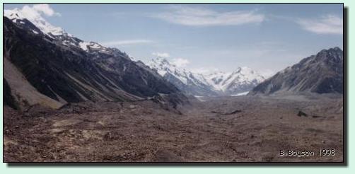 Tasman-Gletscher talabwärts
