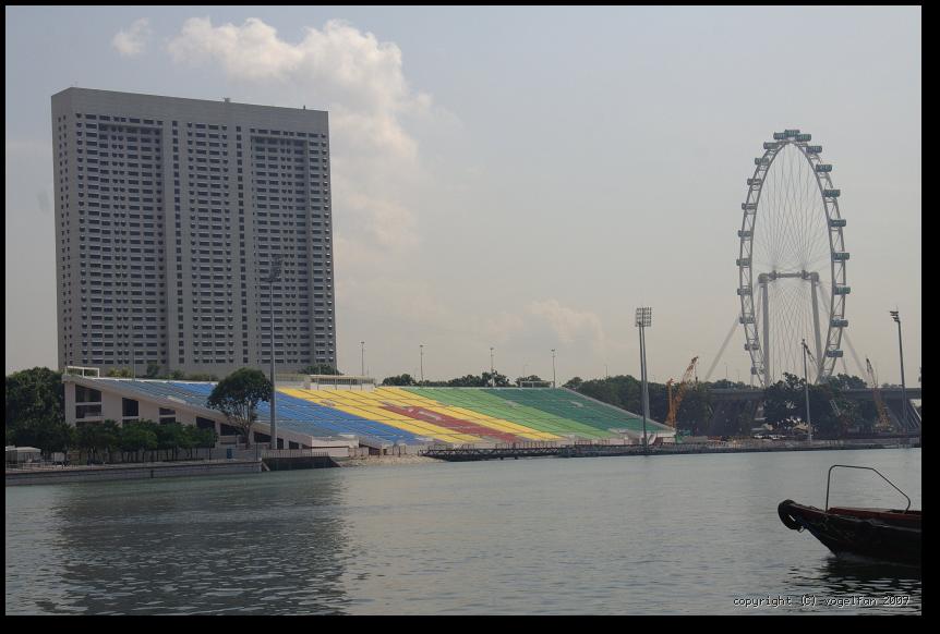 Stadion und Riesenrad